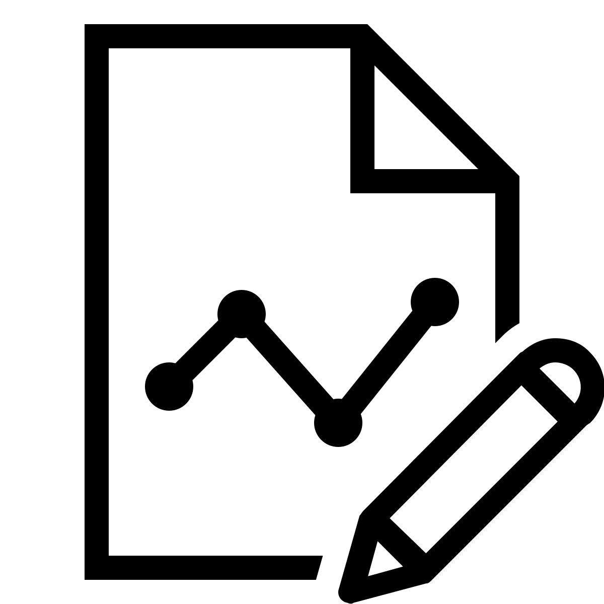 Edit Graph Report icon in iOS 17 Outlined style